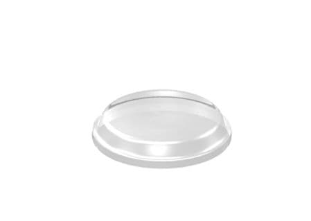 A clear flat topped bumper foot.